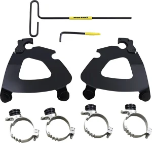 Kit de herrajes Trigger-Lock para Gauntlet Fairing - montaje GAU 16+ XL12X negro <span style="color: red;font-size: 0,5em">- ALMACEN USA-</span>