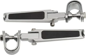 Reposapiés con inserto de goma - Estribos U-CLAMP Cromo