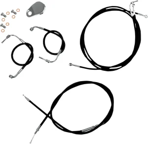 Kit de cable de manillar/línea de freno de vinilo negro estándar - 20"
