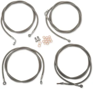 Kit de cable de manillar/línea de freno trenzado en acero inoxidable estándar