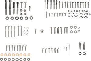 Kit completo de tornillos de motor - cabeza-hexagonal Cromo liso <span style="color: red;font-size: 0,5em">- ALMACEN USA-</span>