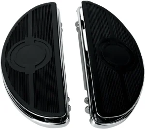 Plataformas Vintage estilo medialuna - Estribos HALF-MOON con insertos antivibración cromo
