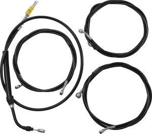 Kit completo de cables y latiguillo de freno de manillar trenzado en vinilo negro - CB AB 12-14 FL21
