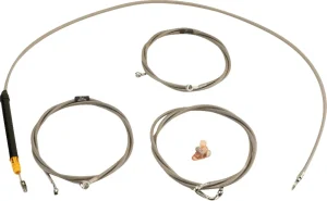 Kit de cable de manillar/línea de freno trenzado en acero inoxidable estándar