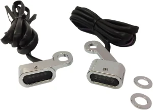 Luces LED de posición para intermitentes - marcadoras de manillar CROMO/HUMO