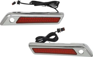 Luces de acento bicolor para cierre de alforjas - Luz bisagra doble bolso lateral ROJ/C