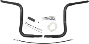 Kit de manillar redondo EZ Install de 1-1/4" - 12" negro RT8-13FL