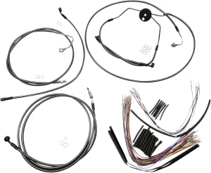 Kit de instalación de manillar Black Pearl™ Designer - cables de mando BP CVO