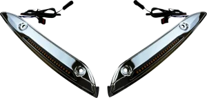 Moldura de parabrisas LED dinámica Genesis® 4 para Road Glide® - Adorno FLTR cromo