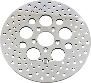 Disco de freno en acero inoxidable pulido taladrado - trasero 11.8"