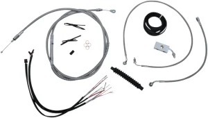 Kit completo de cables de manillar y latiguillo de freno trenzados en acero inoxidable - CC18-20ST18+ABS