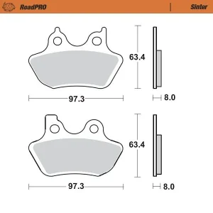 Pastilla de freno delantera RoadPRO Sinder