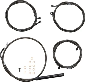 Kit de cable de manillar/freno trenzado Standard Midnight - cables M AB 12-14 FL21