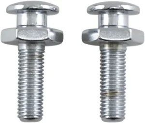 Tornillos de asiento cromados y tuercas de montaje