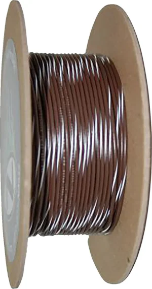 Bobina de Cable de Color OEM - primario 20-GAUGE 100' marrón con raya blanca