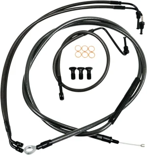 Kit de cable de manillar/freno trenzado Standard Midnight - 18"-20"