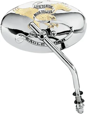 Espejos Live To Ride estilo custom - ovalado 6" Live-to-ride con vástago ajustable Cromo