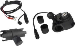 Cargador de puerto USB dual con soporte de bola de 1" - DUAL-USB 1 BM negro