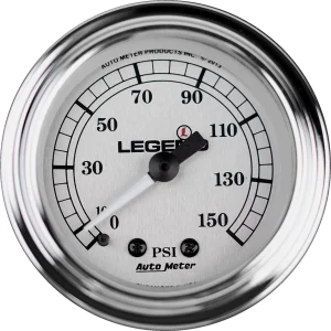 Manómetros PSI LED retroiluminados montados en carenado - Reloj de presión de aire plateado