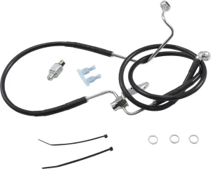 Kit de latiguillo de freno de vinilo negro de longitud extendida - Línea trasera nonabs BL+3