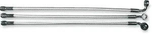 Kit de latiguillo de freno delantero superior trenzado Designer Series de longitud alternativa sin ABS - 10 mm