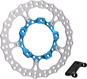 Kit disco de freno 100% flotante Big Brake de 14" - FF lado izquierdo azul