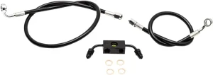Kit de Latiguillo de Freno Trenzado Negro