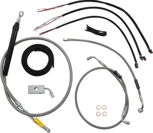 Kit completo de cables de manillar y latiguillo de freno trenzados en acero inoxidable - CC 16"ABS SFTL18