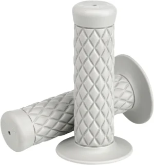 Puños de manillar Thruster - 1" caucho Kraton blanco