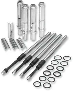 Kit de varillas de empuje Quickee con tapas cromadas - Juego de pushrods QUICKIEE tubos