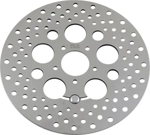 Disco de freno en acero inoxidable pulido taladrado - delantero 11.8"