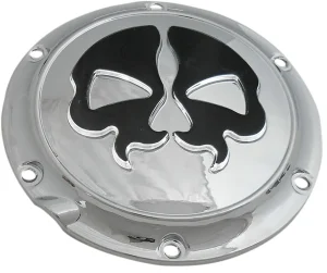 Tapa de embrague Split Skull - derby 6 agujeros cromo