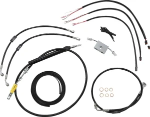 Kit completo de cables y latiguillo de freno de manillar trenzado en vinilo negro - CB D AB 16"SFT18