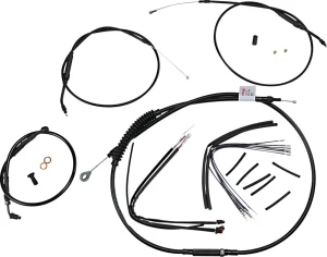 Kit de cables de manillar y latiguillo de freno extendidos para Sportster con ABS - mandos 12 T BAR XL