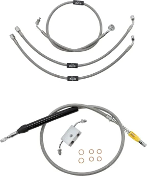 Kit de cable de manillar/línea de freno trenzado en acero inoxidable estándar - cables C DD AB 13"SFT18