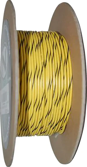 Bobina de Cable de Color OEM - primario 20-GAUGE 100' amarillo con raya negra <span style="color: red;font-size: 0,5em">- ALMACEN USA-</span>