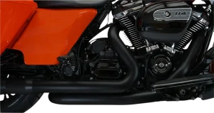 Colectores Aggressor 2-en-2 Crossover con protector contra calor - X-OVER 17-FL negro