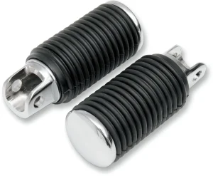Estriberas cromadas con fundas de goma - 4" EXTREMOS-CROMO MONTAJE-HEMBRA