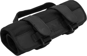 Estuche enrollable de herramientas - Rollo cordura negro <span style="color: red;font-size: 0,5em">- ALMACEN USA-</span>