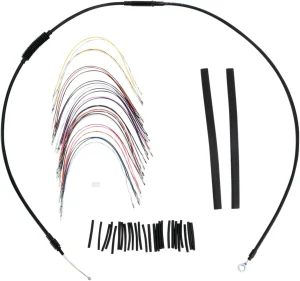 Kit Completo de Cables/Líneas de Manillar de Vinilo Negro para Ape Hangers - 13"