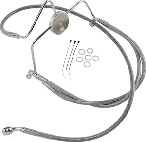 Kit de latiguillo de freno de acero inoxidable de longitud extendida - delantero alargado 6"