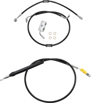 Kit de cable de manillar/línea de freno de vinilo negro estándar - cables B 16" ABS SFTL18