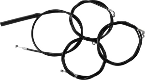 Kit completo de cables y latiguillo de freno de manillar trenzado en vinilo negro - 18"-20"