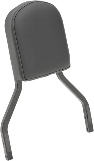 Almohadilla de respaldo en cuero - manillar de sissy bar cuadrado negro