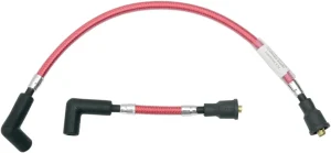 Cable de bujía trenzado - encendido rojo