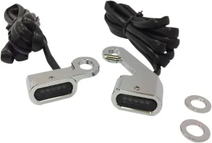 Luces LED de posición para intermitentes - marcadoras de manillar CROMO/HUMO