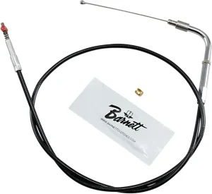 Cable de acelerador/ralentí de vinilo negro - ralentí tradicional longitud estándar