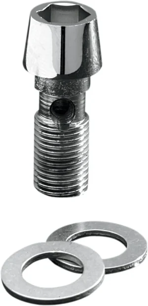 Tornillo banjo Allen cónico cromado pulido - 3/8" / 10 mm