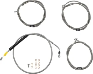 Kit de cable de manillar/línea de freno trenzado en acero inoxidable estándar - cables C AB 18-20 FL21