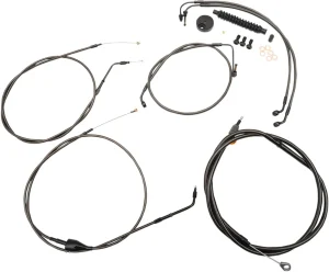 Kit de cable de manillar/freno trenzado Standard Midnight - 12"-14"
